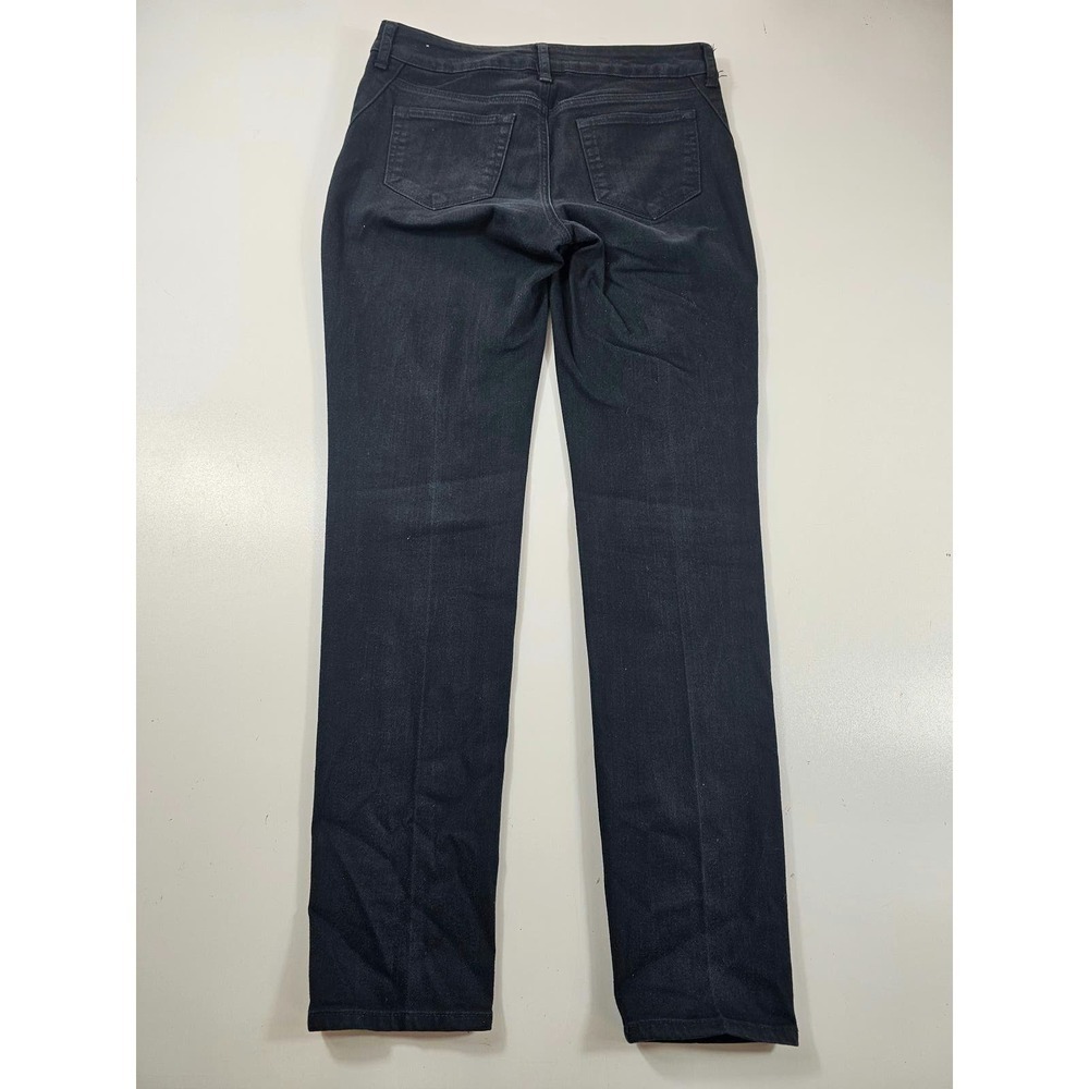 Chicos the platinum jegging black stretch jean pants size 00 (2) EUC Career ^